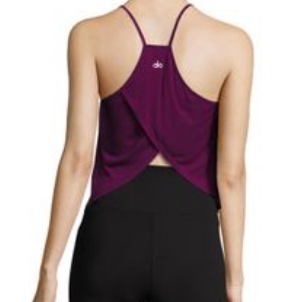 Alo Jasana Crop Tank Top Juneberry XS